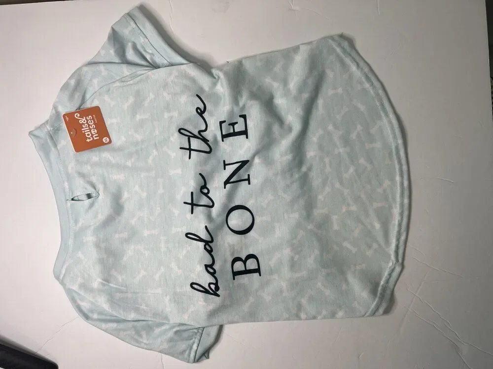 Tails and Noses Bad To The Bone Dog Tshirts Size XL Girth 27-30